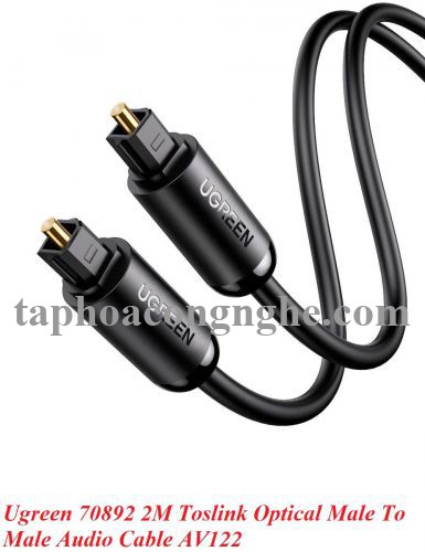Ugreen 70893 3M cáp quang Toslink Optical đầu mạ vàng 24k âm thanh 7.1 màu đen AV122 30070893